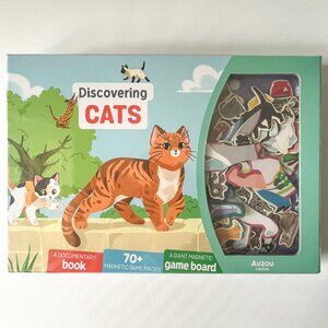 Discovering Cats Children Activity Set Magnetic Box with Book and Magnets